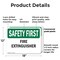 Signmission Fire Extinguisher OSHA Safety First Sign, Plastic, 18in W x 12in L, 2PK OS-2PACK-SF-P-1218-L-10618 - alternate 7